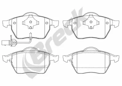 Комплект тормозных колодок, дисковый тормоз BRECK купить